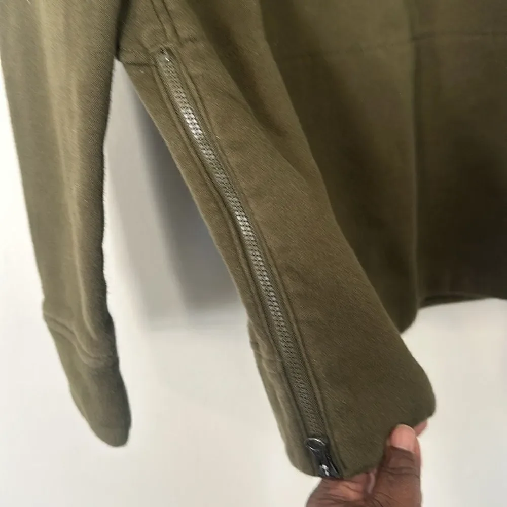 Lululemon Olive green Crewneck Side Zip Sweatshirt L